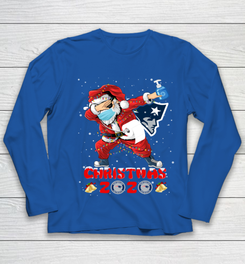 New England Patriots Funny Santa Claus Dabbing Christmas 2020 NFL Youth Long Sleeve 7