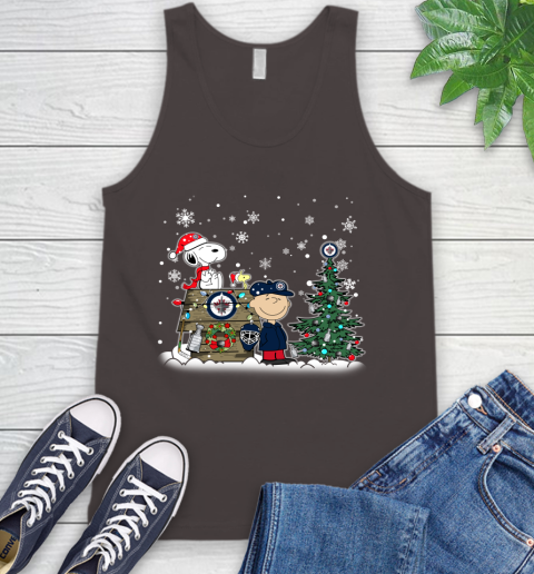NHL Winnipeg Jets Snoopy Charlie Brown Woodstock Christmas Stanley Cup Hockey Tank Top 6
