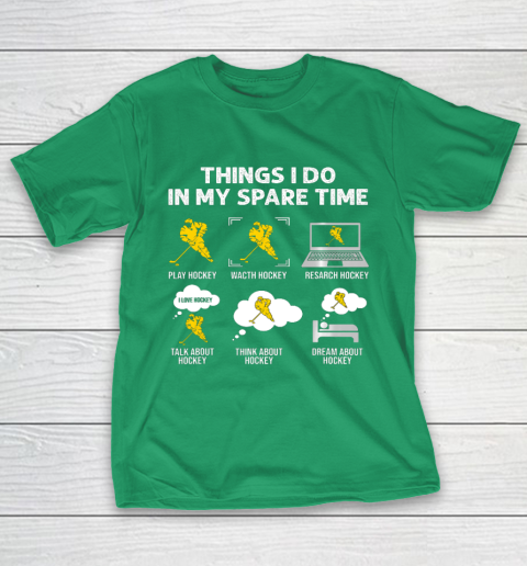 Things I Do In My Spare Time Hockey Ice Hockey Player Gift T-Shirt 5