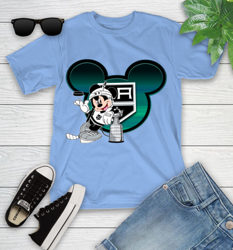 NHL Los Angeles Kings Stanley Cup Mickey Mouse Disney Hockey T Shirt Youth T-Shirt 11