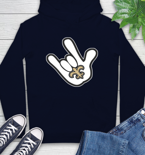 New Orleans Saints NFL Football Mickey Rock Hand Disney Hoodie 4