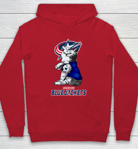 NHL My Cat Loves Columbus Blue Jackets Hockey Hoodie 7