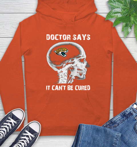 NFL Jacksonville Jaguars Football Skull It Can't Be Cured Shirt Hoodie 4