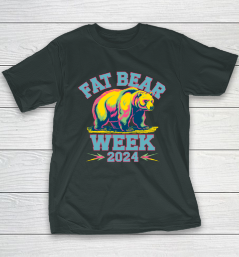 Fat Bear Week 2024 Grazer Animal Lover Alaska Katmai Nature Youth T-Shirt 3