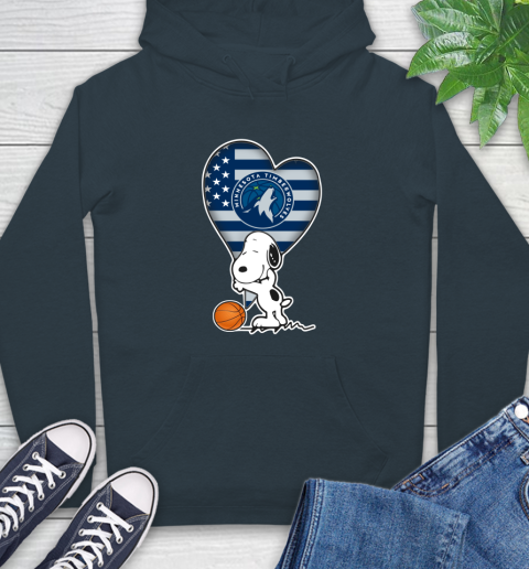 Minnesota Timberwolves NBA Basketball The Peanuts Movie Adorable Snoopy Hoodie 7