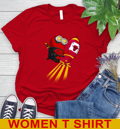 NBA Basketball Chicago Bulls Deadpool Minion Marvel Shirt Women's T-Shirt 11