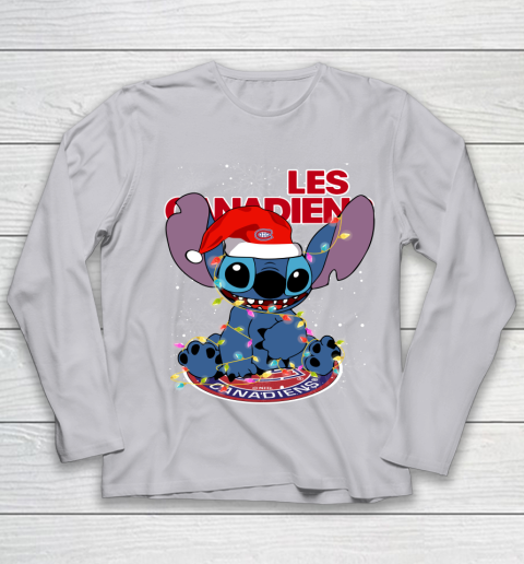 Montreal Canadiens NHL Hockey noel stitch Christmas Youth Long Sleeve 3