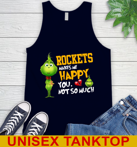 NBA Houston Rockets Makes Me Happy You Not So Much Grinch Basketball Sports Tank Top 2