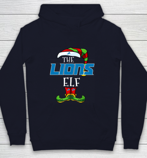 Detroit Lions Christmas ELF Funny NFL Youth Hoodie 2