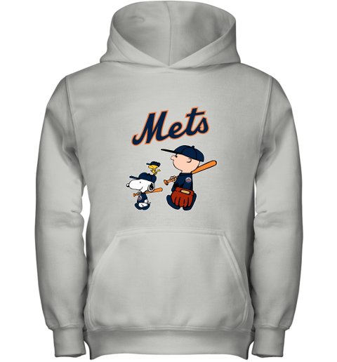 New York Mets Let's Play Baseball Together Snoopy MLB Youth Hoodie