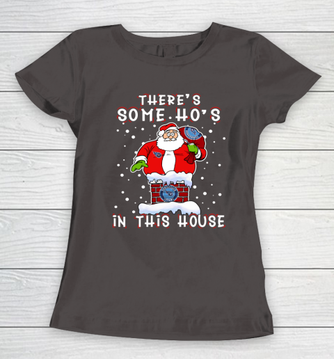 Tennessee Titans Christmas There Is Some Hos In This House Santa Stuck In The Chimney NFL Women's T-Shirt 7