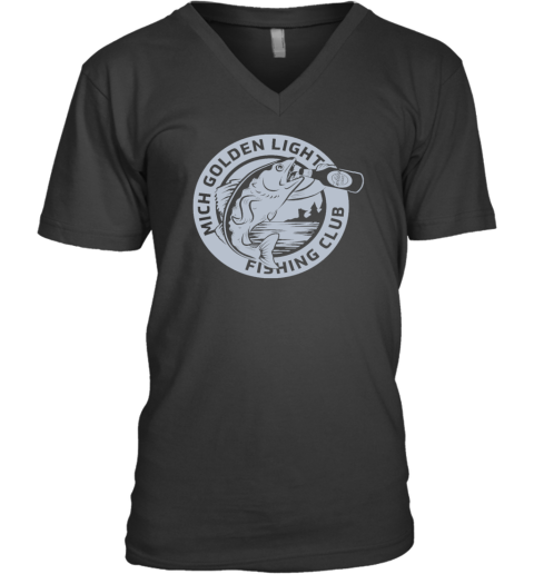 Mich Golden Light Fishing Club V-Neck T-Shirt