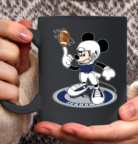 NFL Football Seattle Seahawks Cheerful Mickey Disney Shirt Ceramic Mug 11oz