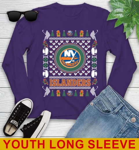 New York Islanders Merry Christmas NHL Hockey Loyal Fan Youth Long Sleeve 4