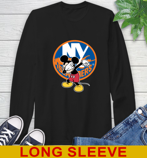 New York Islanders NHL Hockey Dabbing Mickey Disney Sports Long Sleeve T-Shirt 2