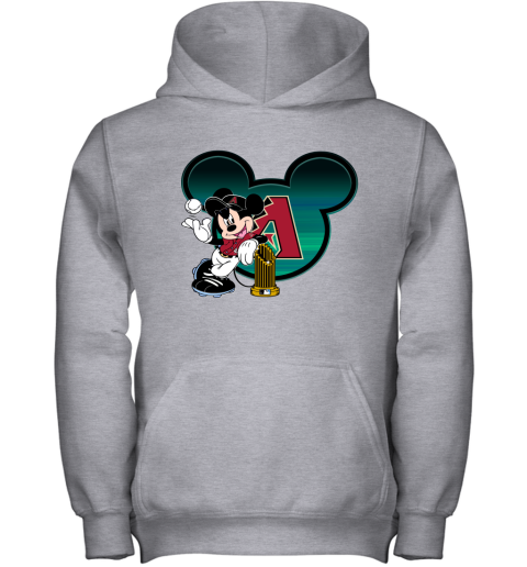 MLB Arizona Diamondbacks The Commissioner's Trophy Mickey Mouse Disney Baseball T Shirt 6sAuzOOToD4 youth hoodie 43 95 151514 front sport grey