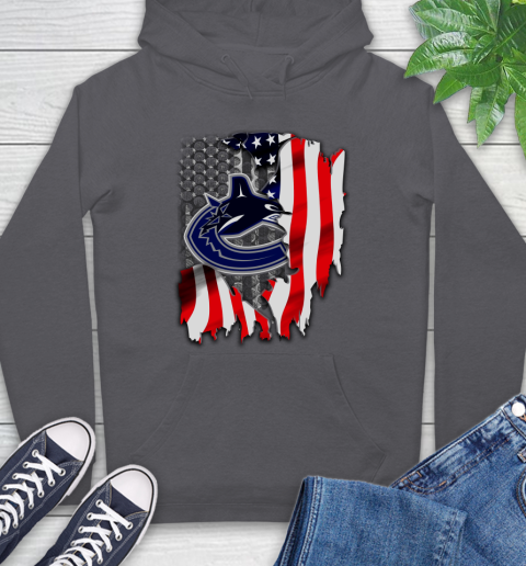 Vancouver Canucks NHL Hockey American Flag Hoodie 7