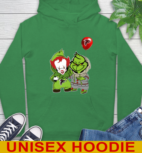 Atlanta Falcons Baby Pennywise Grinch Christmas NFL Football Hoodie 8