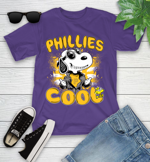 MLB Baseball Pittsburgh Pirates Cool Snoopy Shirt Youth T-Shirt 3