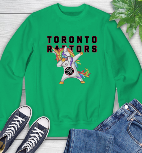 Toronto Raptors NBA Basketball Funny Unicorn Dabbing Sports Sweatshirt 6