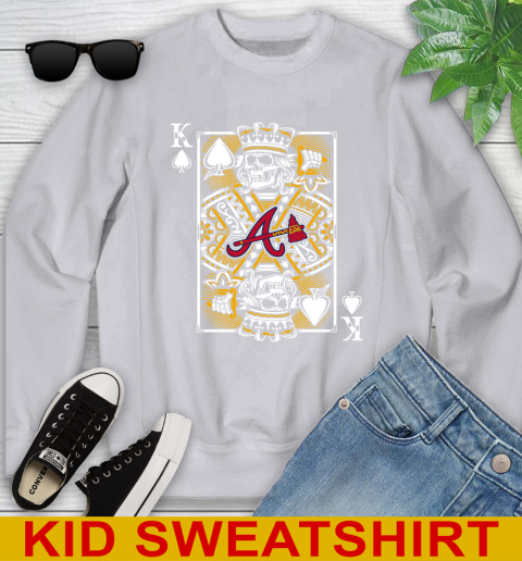 Atlanta Braves MLB Baseball The King Of Spades Death Cards Shirt Youth Sweatshirt 3