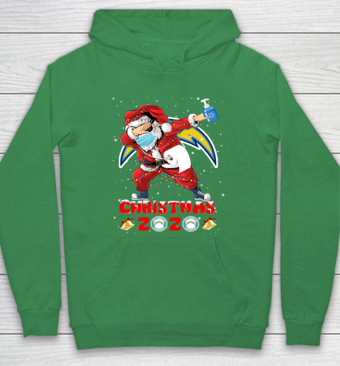 Los Angeles Chargers Funny Santa Claus Dabbing Christmas 2020 NFL Hoodie 5