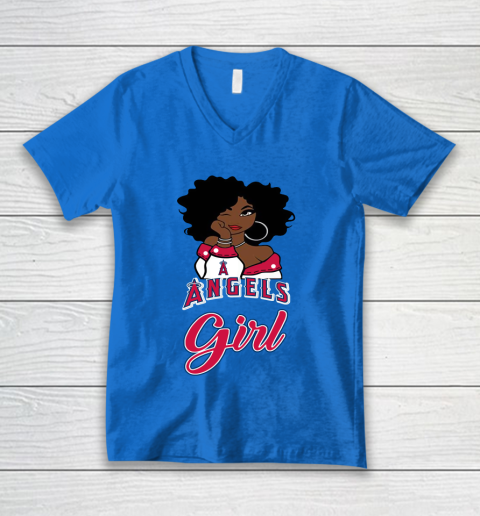 Los Angeles Angelss Girl MLB V-Neck T-Shirt 6