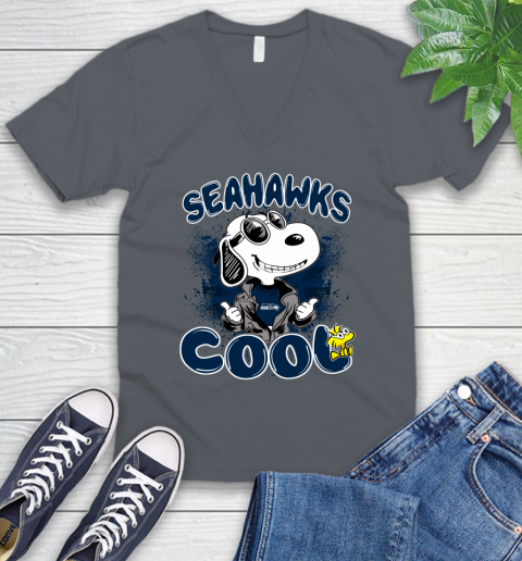 NFL Football Seattle Seahawks Cool Snoopy Shirt V-Neck T-Shirt 4