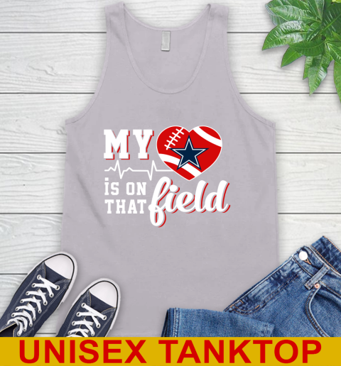 NFL My Heart Is On That Field Football Sports Dallas Cowboys Tank Top 3