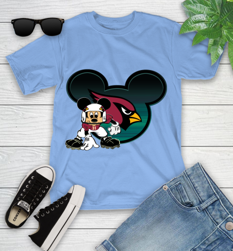 NFL Arizona Cardinals Mickey Mouse Disney Football T Shirt Youth T-Shirt 11