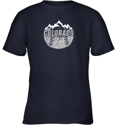 rlvu new colorado baseball rocky mountains youth t shirt 26 front navy