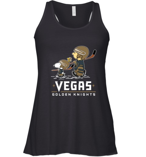 Let's Play Vegas Golden Knights Ice Hockey Snoopy NHL Racerback Tank