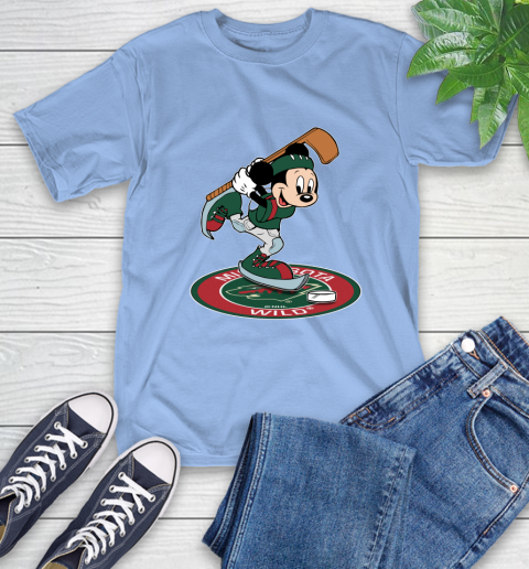 NHL Hockey Minnesota Wild Cheerful Mickey Disney Shirt T-Shirt 12