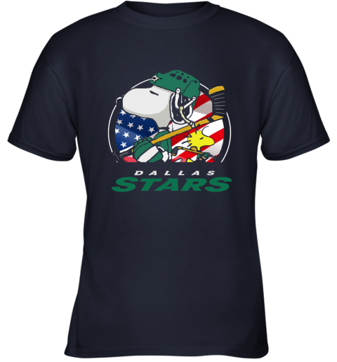 oyng-dallas-stars-ice-hockey-snoopy-and-woodstock-nhl-youth-t-shirt-26-front-navy-480px