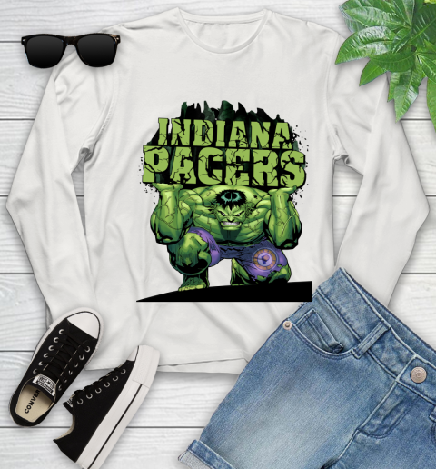Indiana Pacers NBA Basketball Incredible Hulk Marvel Avengers Sports Youth Long Sleeve 12