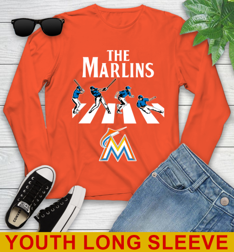 MLB Baseball Miami Marlins The Beatles Rock Band Shirt Youth Long Sleeve 3