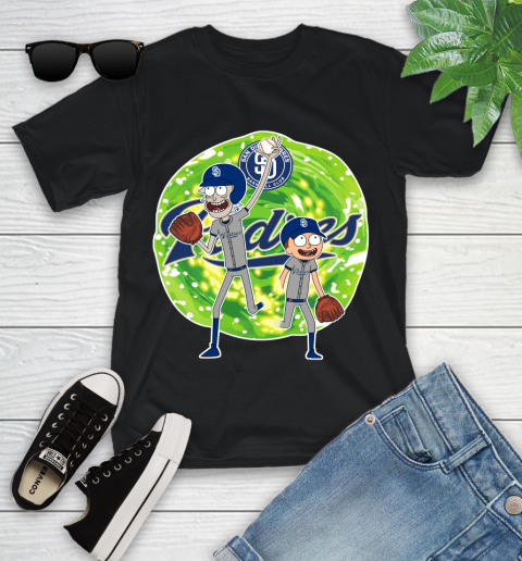 MLB San Diego Padres Rick And Morty Baseball Sports Youth T-Shirt 2