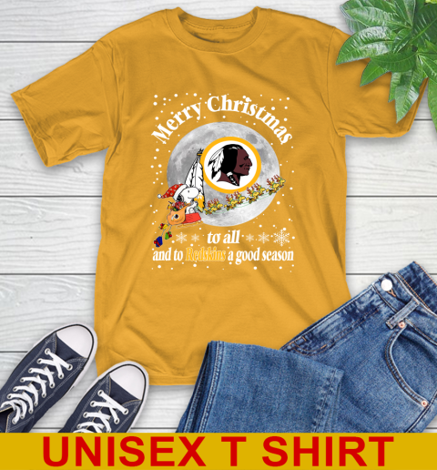 Washington Redskins Merry Christmas To All And To Redskins A Good Season NFL Football Sports T-Shirt 2