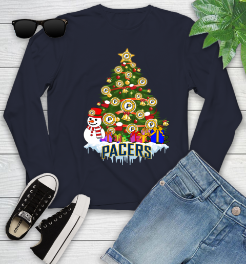 Indiana Pacers Merry Christmas NBA Basketball Sports Youth Long Sleeve 3