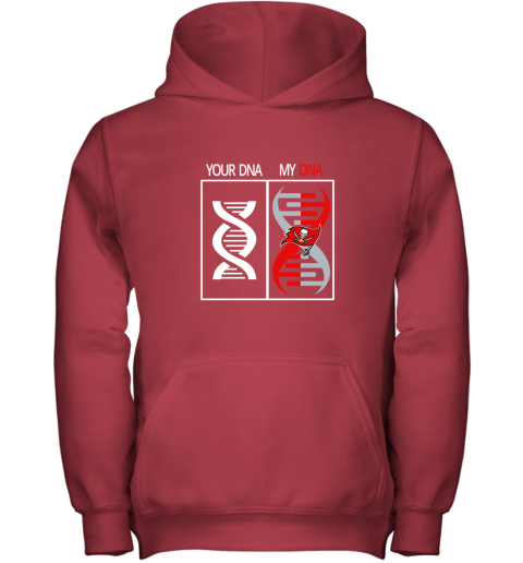 jipz my dna is the tampa bay buccaneers football nfl youth hoodie 43 front red