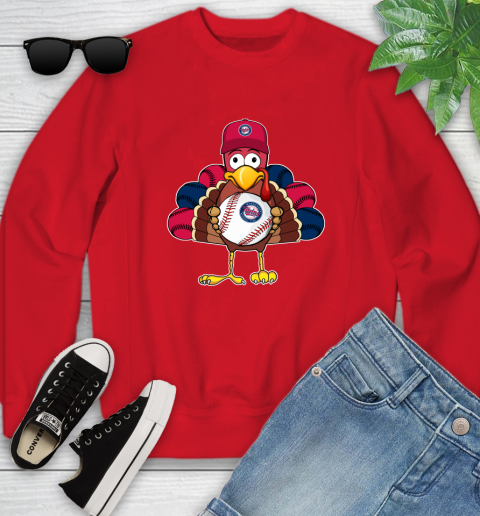 Minnesota Twins Turkey thanksgiving Youth Sweatshirt 9