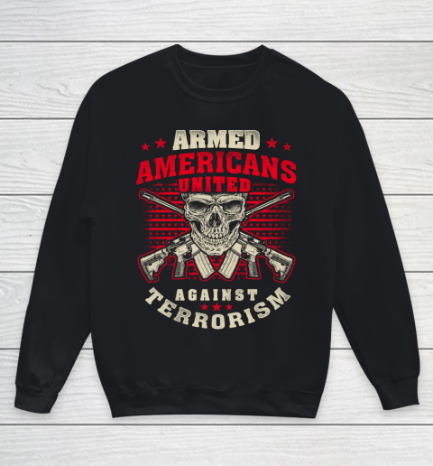 Veteran Shirt Patriot Against Terrorism Youth Sweatshirt