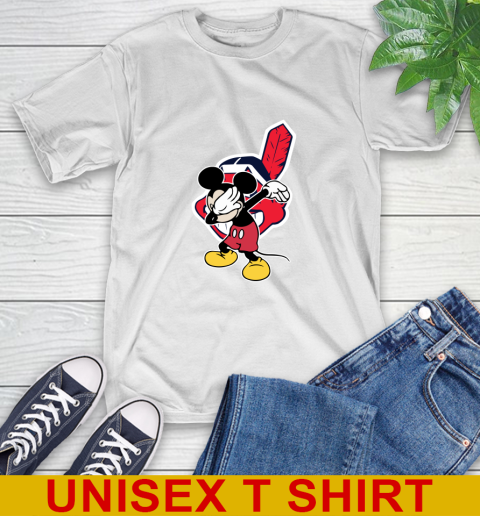 Cleveland Indians MLB Baseball Dabbing Mickey Disney Sports T-Shirt