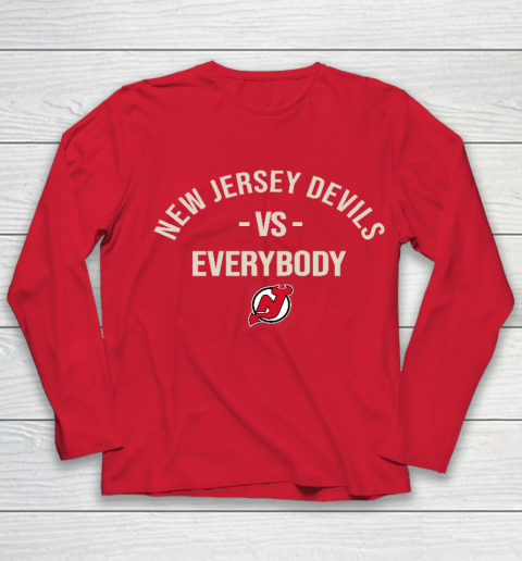 New Jersey Devils Vs Everybody Youth Long Sleeve 8