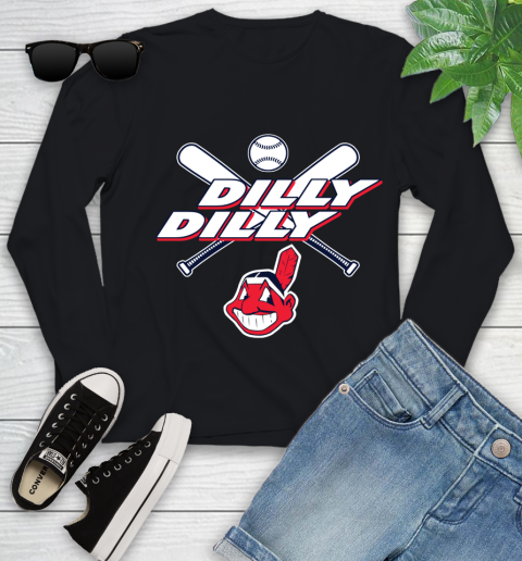 MLB Cleveland Indians Dilly Dilly Baseball Sports Youth Long Sleeve 2