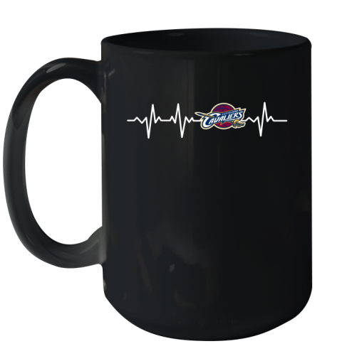 Cleveland Cavaliers NBA Basketball Heart Beat Shirt Ceramic Mug 15oz