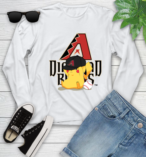 MLB Pikachu Baseball Sports Arizona Diamondbacks Youth Long Sleeve