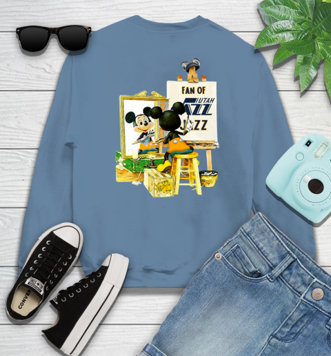 NBA Basketball Utah Jazz Mickey Drawing Shirt 33