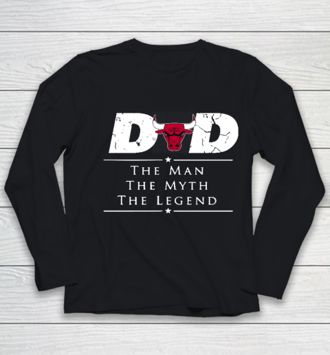 Chicago Bulls NBA Basketball Dad The Man The Myth The Legend Youth Long Sleeve