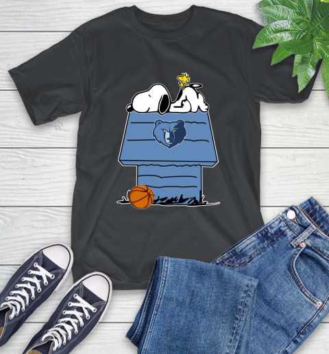 Memphis Grizzlies NBA Basketball Snoopy Woodstock The Peanuts Movie T-Shirt 2